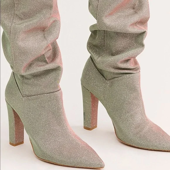 Free People Slouchy Shimmer Boots - Picture 3 of 7